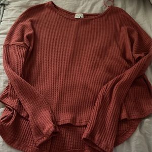 burn orange paper crane sweater